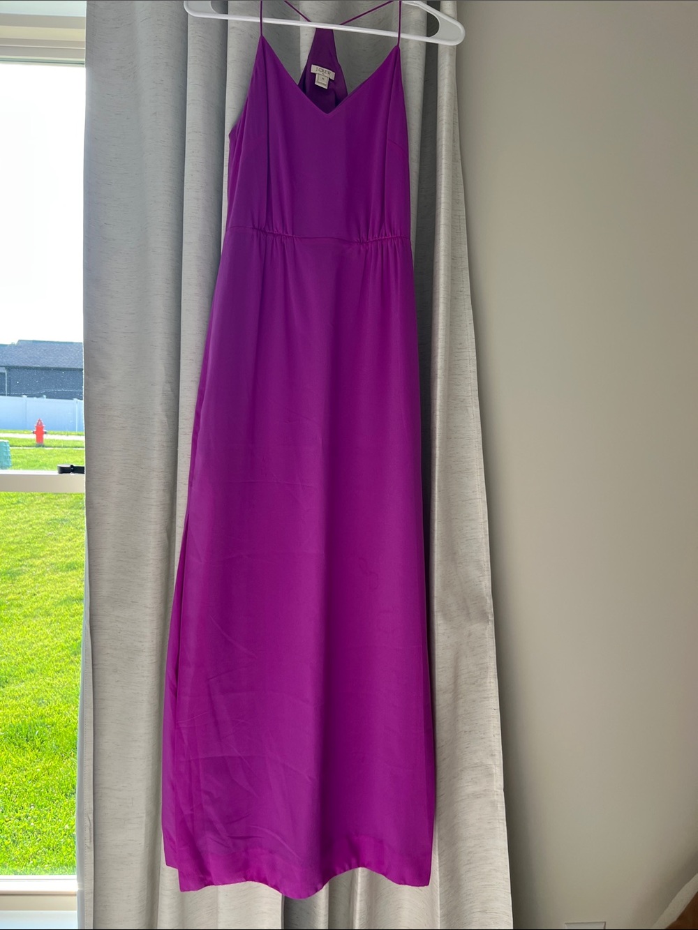 Purple V-Neck Slip Maxi Dress